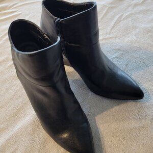 Nine West Black  Wedged leather Booties. Size US 8 (EUR 38, UK 6)